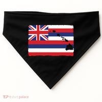 Hawaii The Aloha State Flag By Hawaii Nei All Day USA-Made Doggie Bandana thumb 0