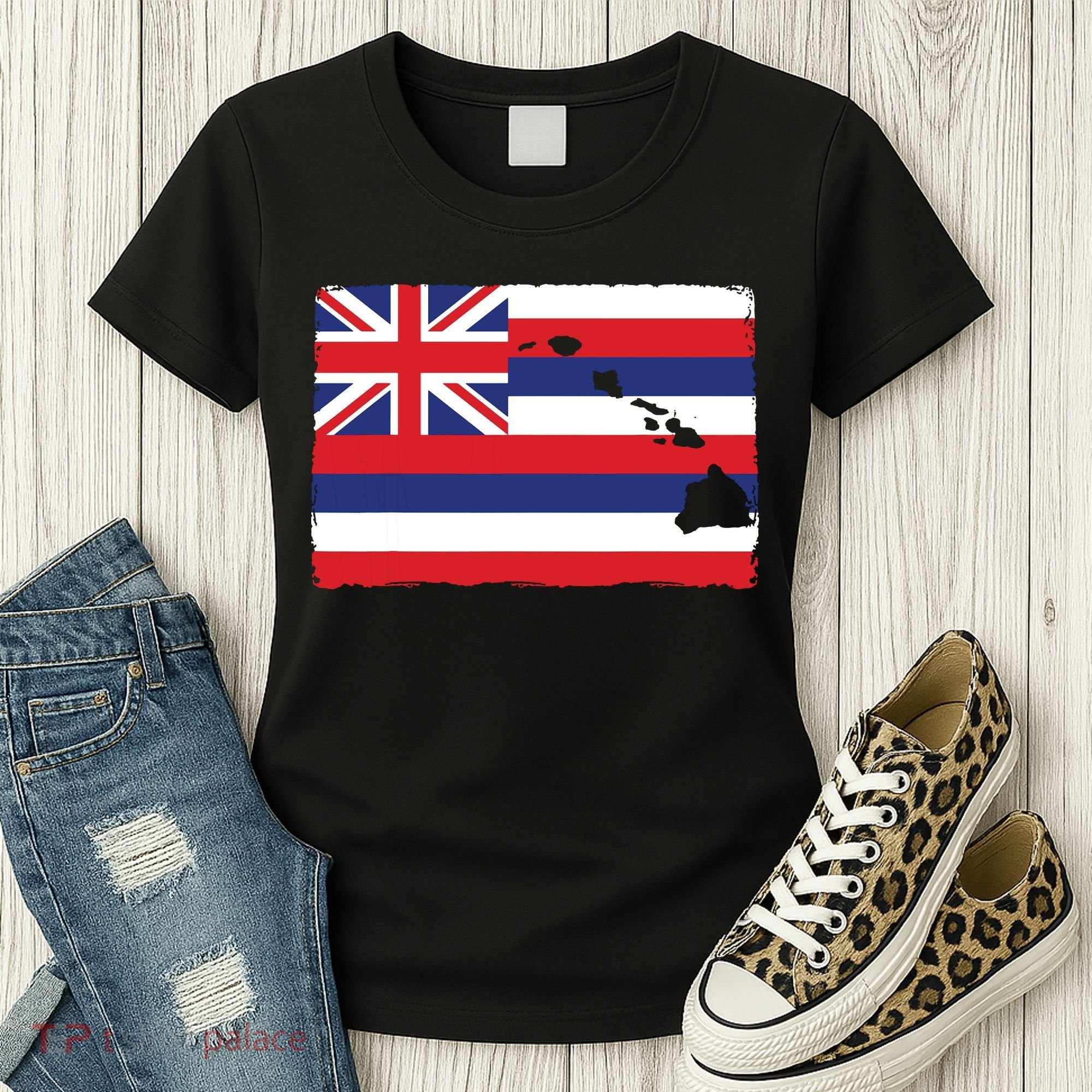 Hawaii The Aloha State Flag By Hawaii Nei All Day Women's T-Shirt