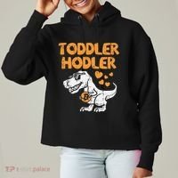 Hodler Trex Bitcoin BTC Crypto Cryptocurrency Ladies Heavyweight Boxy Pullover Hoodie thumb 0