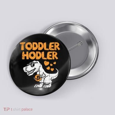 Hodler Trex Bitcoin BTC Crypto Cryptocurrency Button