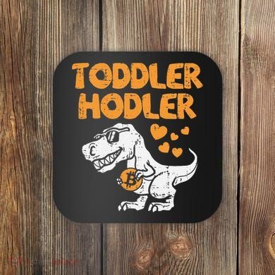 Hodler Trex Bitcoin BTC Crypto Cryptocurrency Coaster