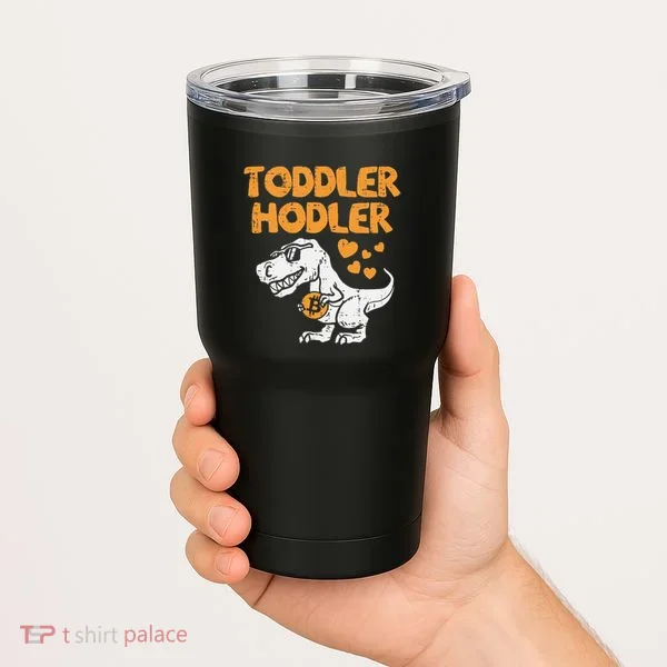 Hodler Trex Bitcoin BTC Crypto Cryptocurrency Tumbler
