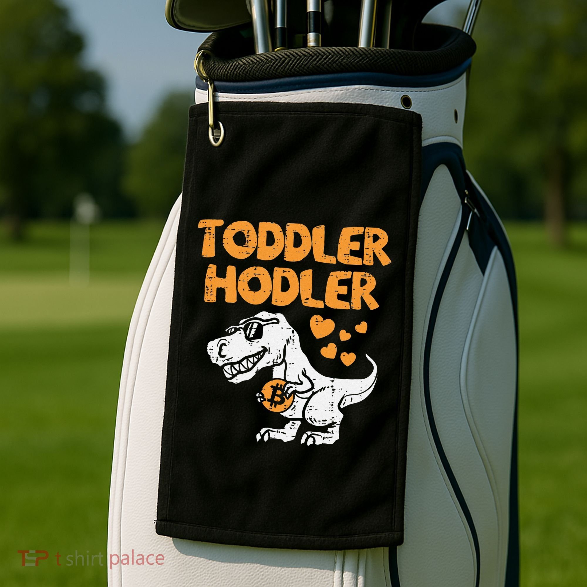 Hodler Trex Bitcoin BTC Crypto Cryptocurrency Golf Towel