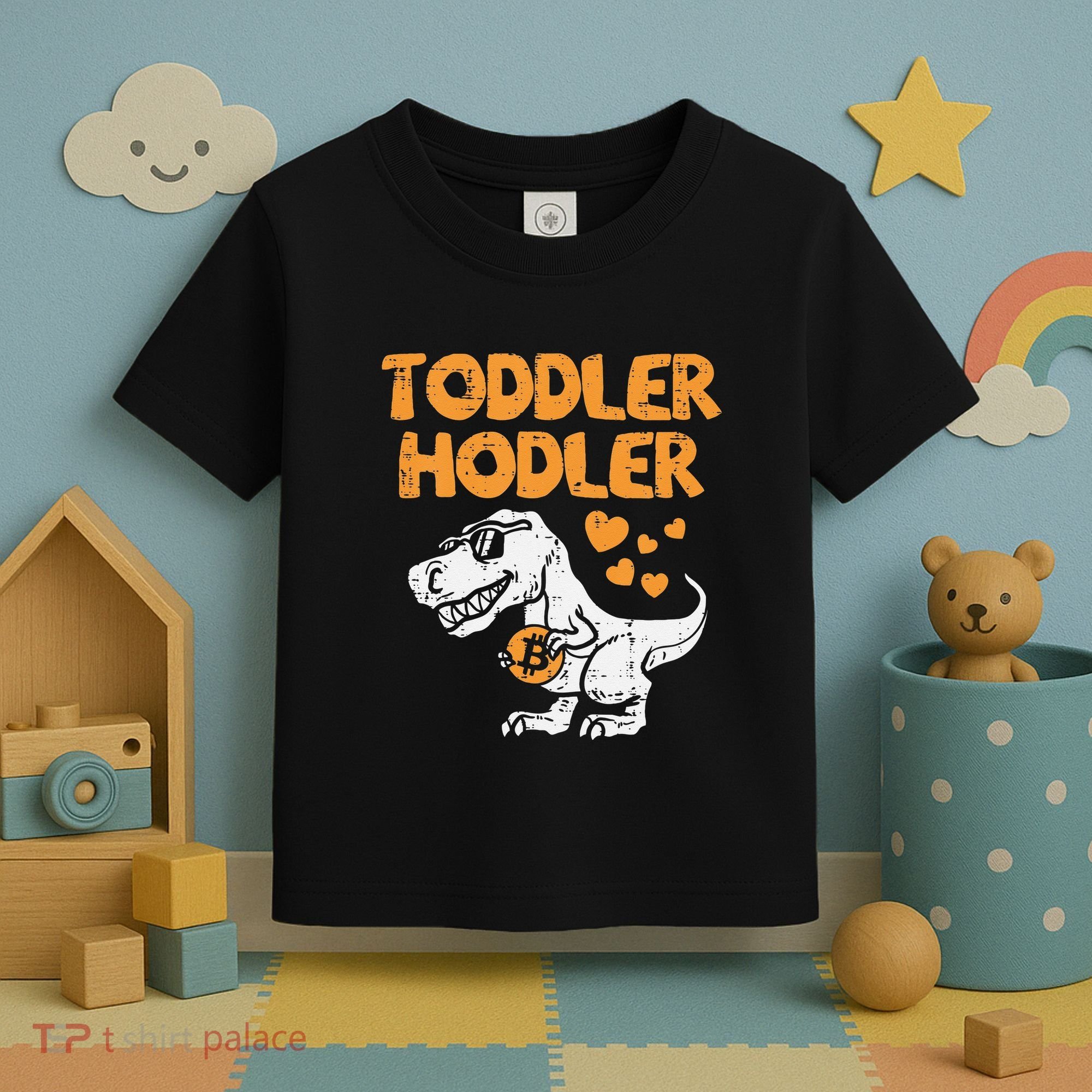 Hodler Trex Bitcoin BTC Crypto Cryptocurrency Toddler T-Shirt