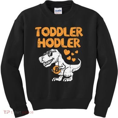Hodler Trex Bitcoin BTC Crypto Cryptocurrency Kids Sweatshirt