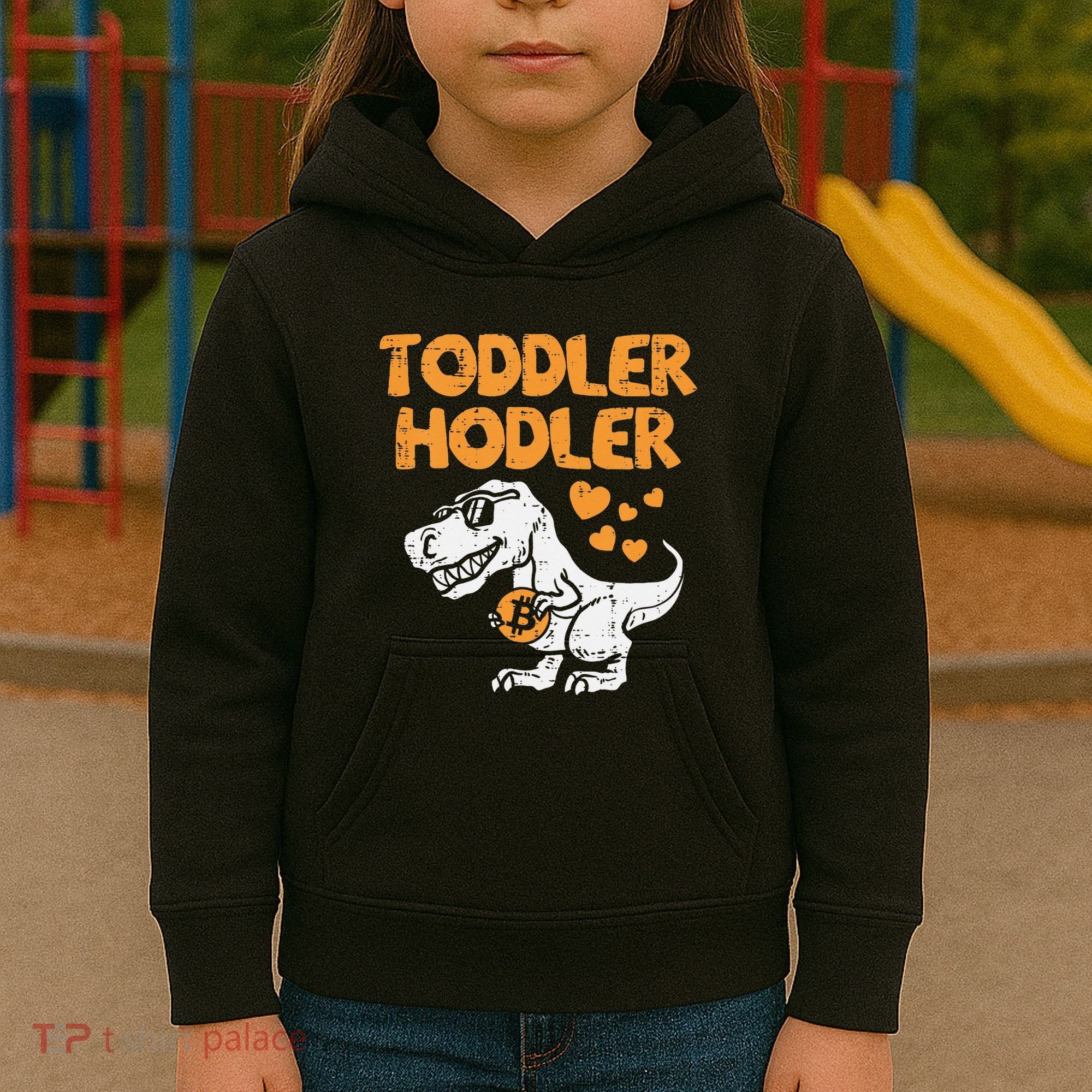 Hodler Trex Bitcoin BTC Crypto Cryptocurrency Kids Hoodie