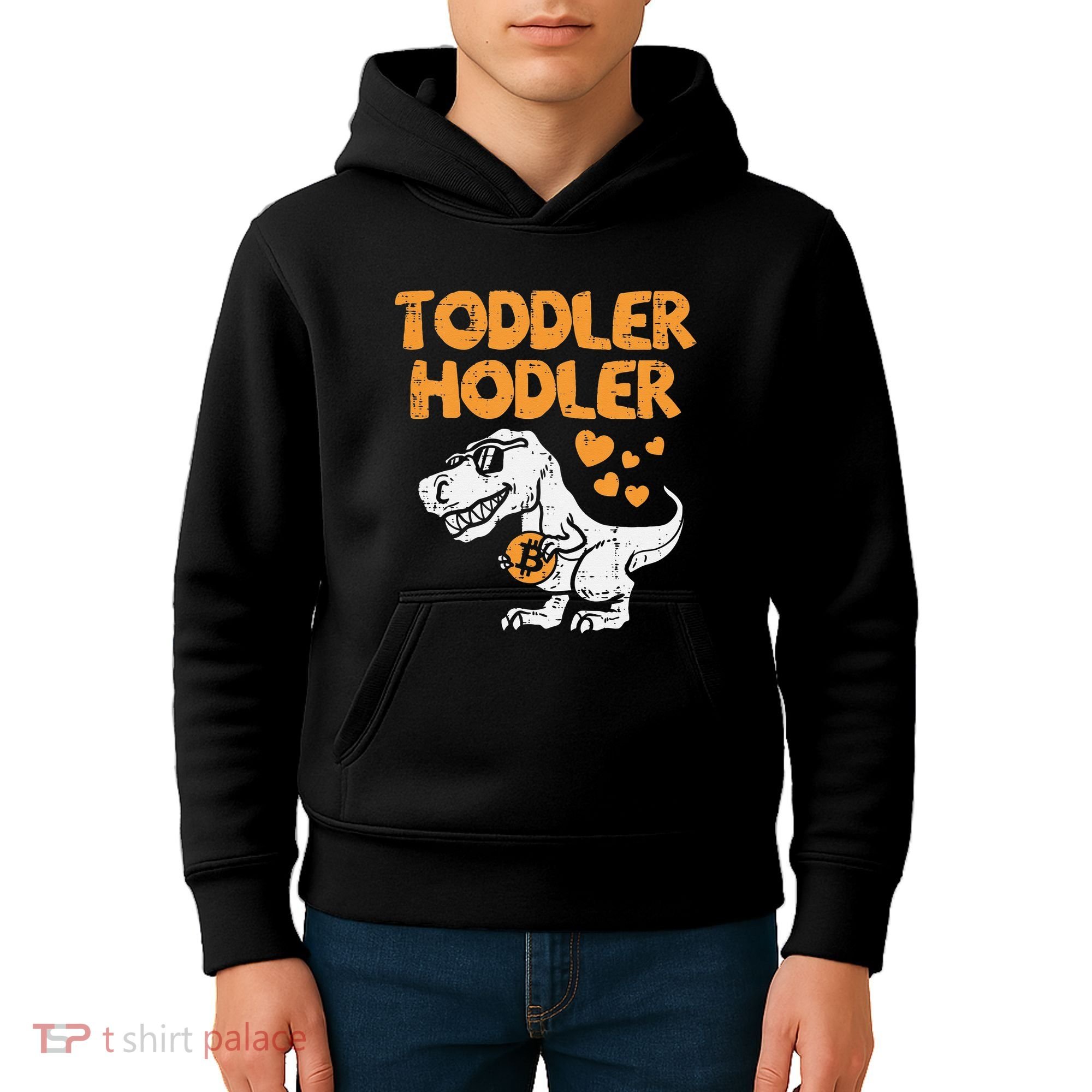 Hodler Trex Bitcoin BTC Crypto Cryptocurrency Kids Hoodie