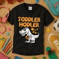 Hodler Trex Bitcoin BTC Crypto Cryptocurrency Kids T-Shirt thumb 3