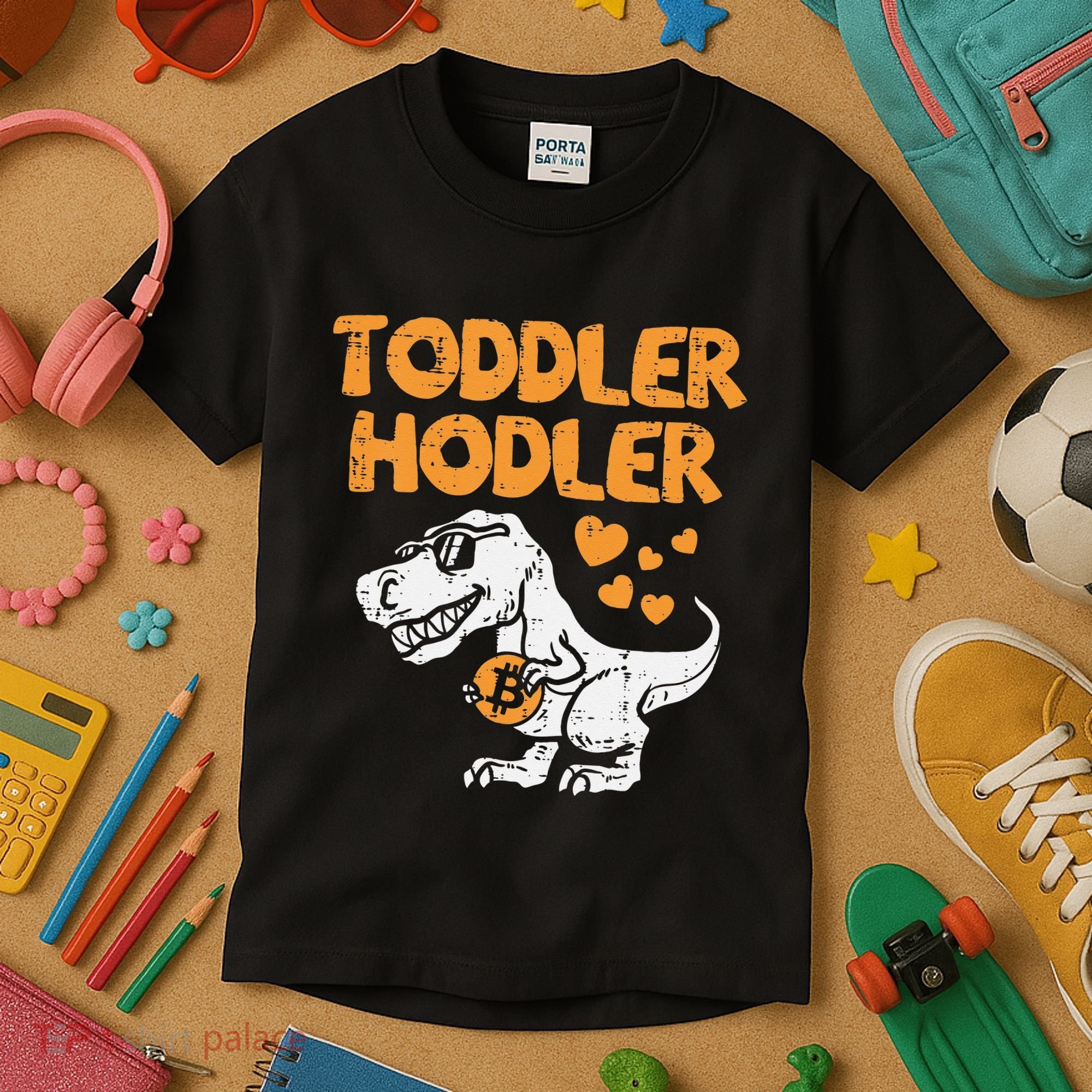 Hodler Trex Bitcoin BTC Crypto Cryptocurrency Kids T-Shirt