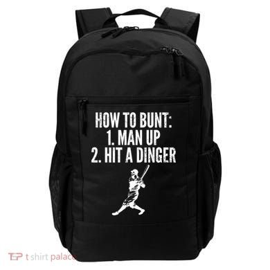 How To Bunt, Hit A Dinger Funny Baseball Player Home Run Fun Backpack