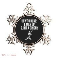How To Bunt, Hit A Dinger Funny Baseball Player Home Run Fun Ornament thumb 0
