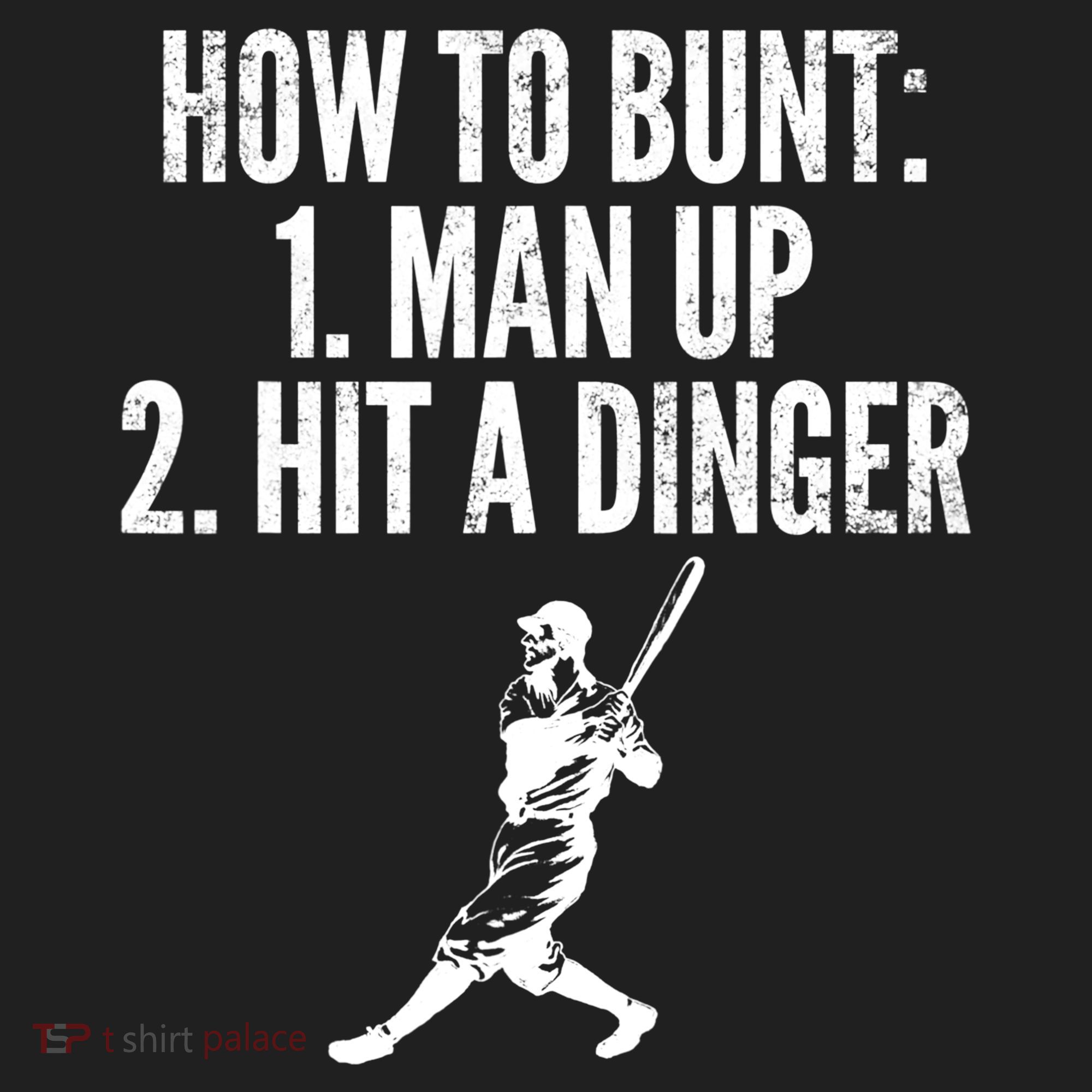 How To Bunt, Hit A Dinger Funny Baseball Player Home Run Fun Golf Towel