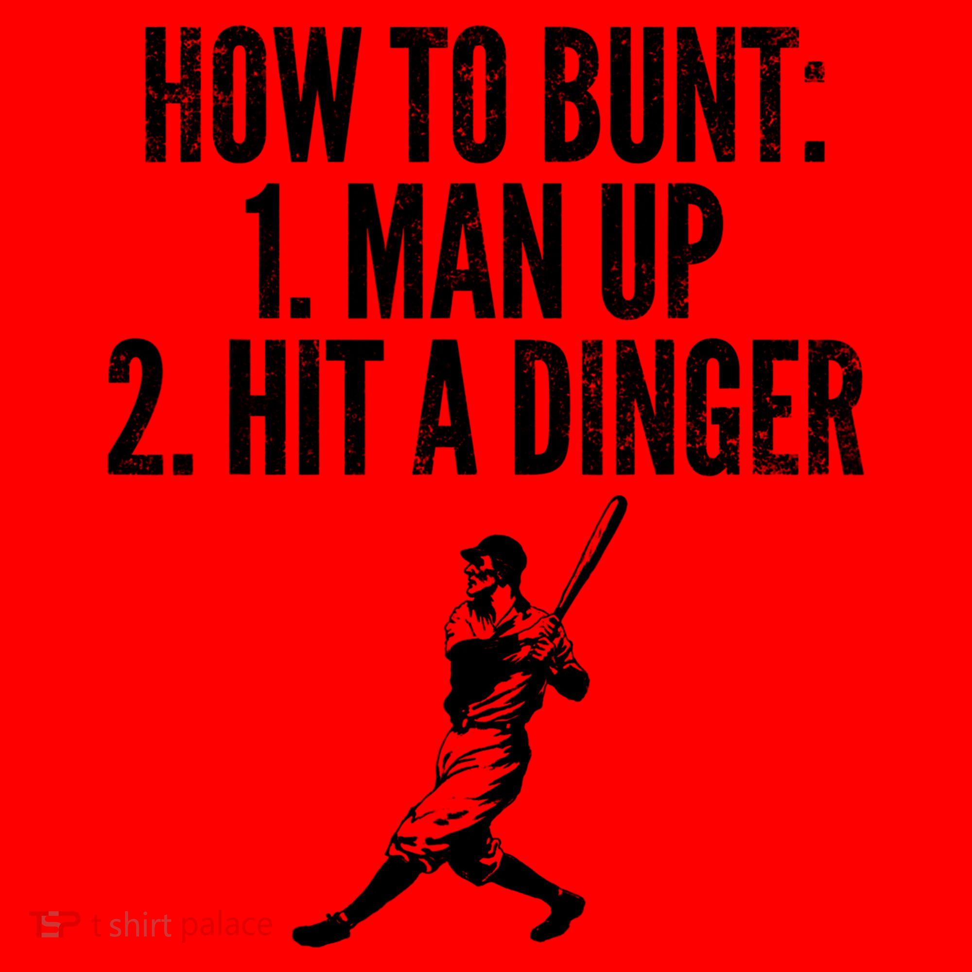 How To Bunt, Hit A Dinger Funny Baseball Player Home Run Fun Santa Hat