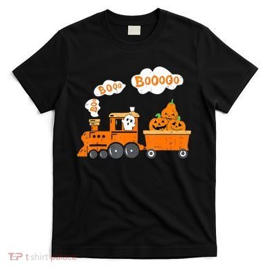 Halloween Train Boo Ghost Pumpkin Toddler Boys T-Shirt