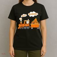 Halloween Train Boo Ghost Pumpkin Toddler Boys T-Shirt thumb 4