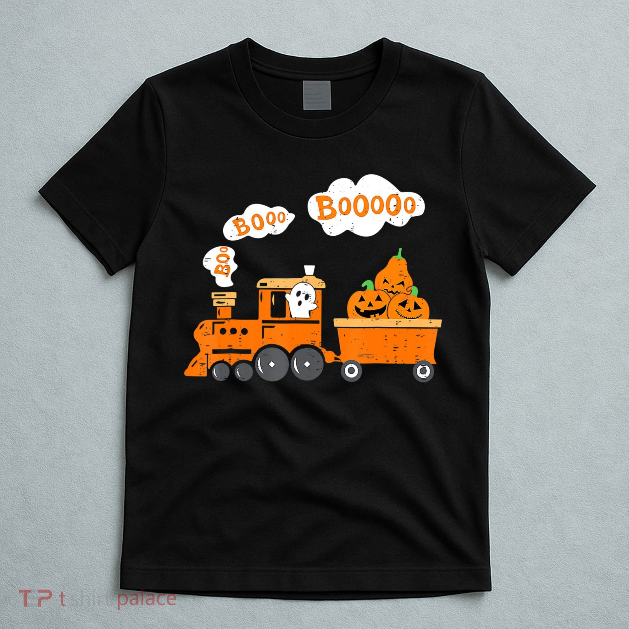Halloween Train Boo Ghost Pumpkin Toddler Boys T-Shirt