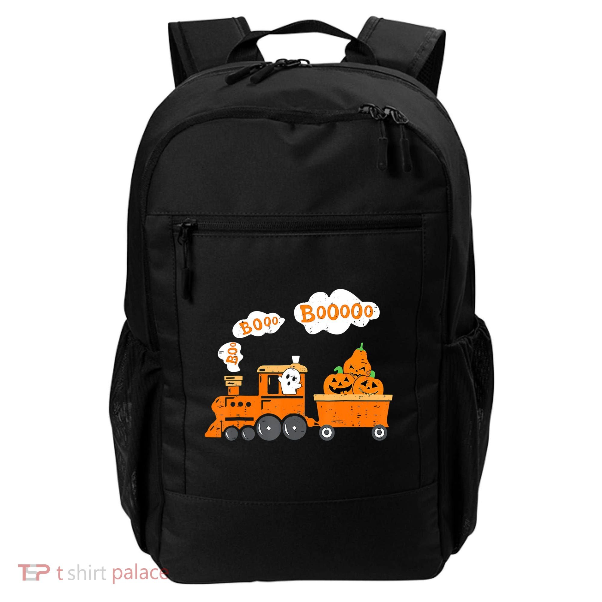 Halloween Train Boo Ghost Pumpkin Toddler Boys Backpack