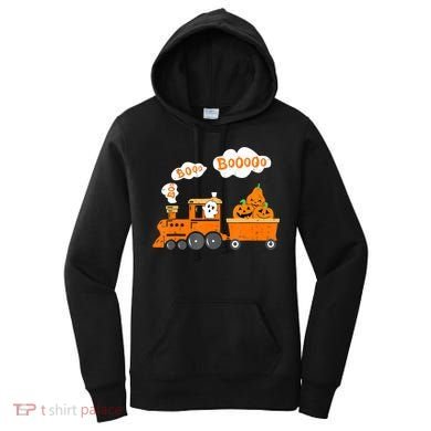 Halloween Train Boo Ghost Pumpkin Toddler Boys Women's Hoodie