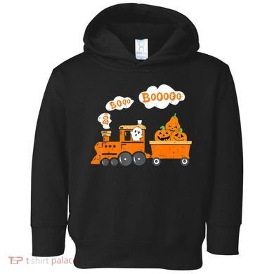 Halloween Train Boo Ghost Pumpkin Toddler Boys Toddler Hoodie