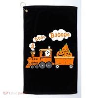 Halloween Train Boo Ghost Pumpkin Toddler Boys Golf Towel thumb 0