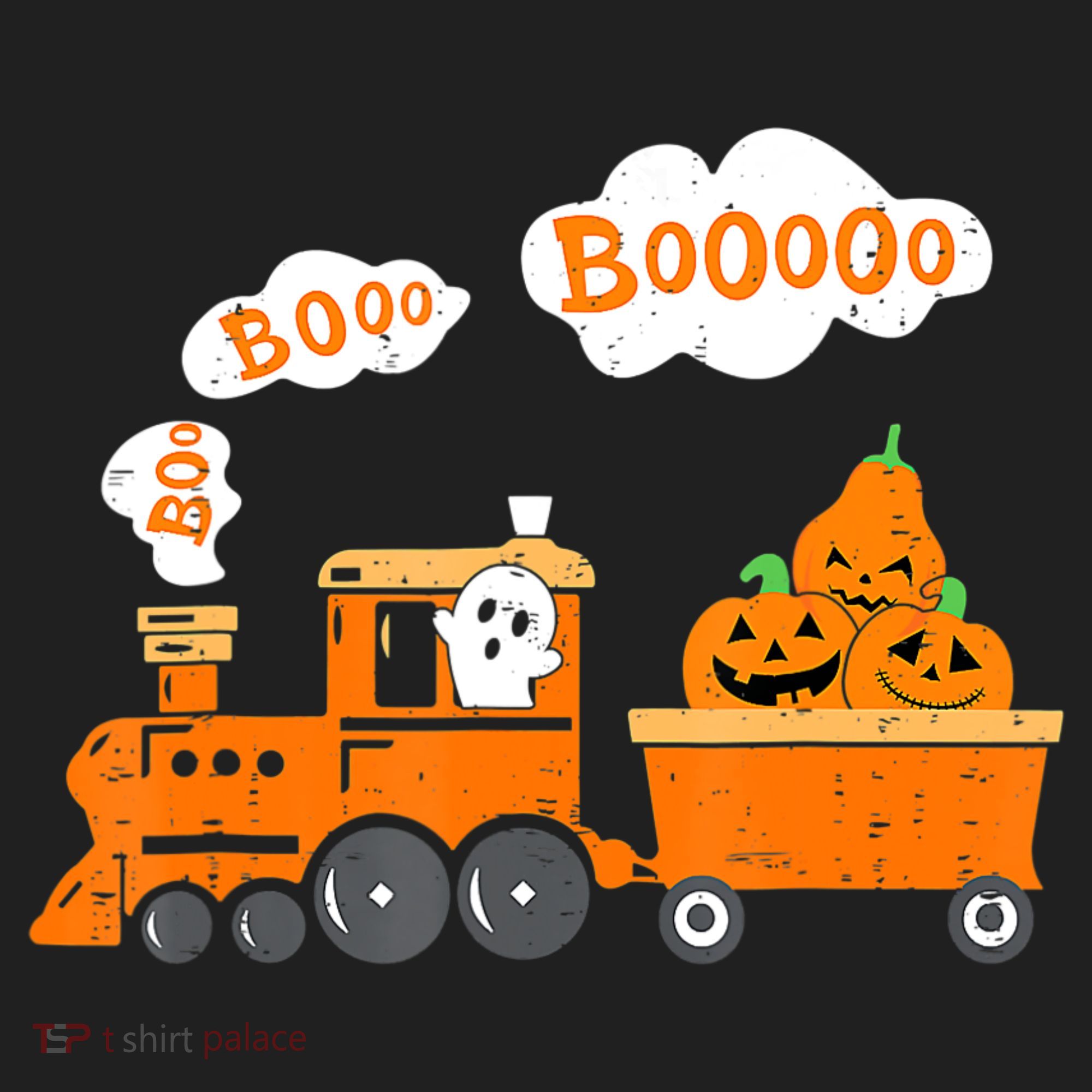 Halloween Train Boo Ghost Pumpkin Toddler Boys Golf Towel
