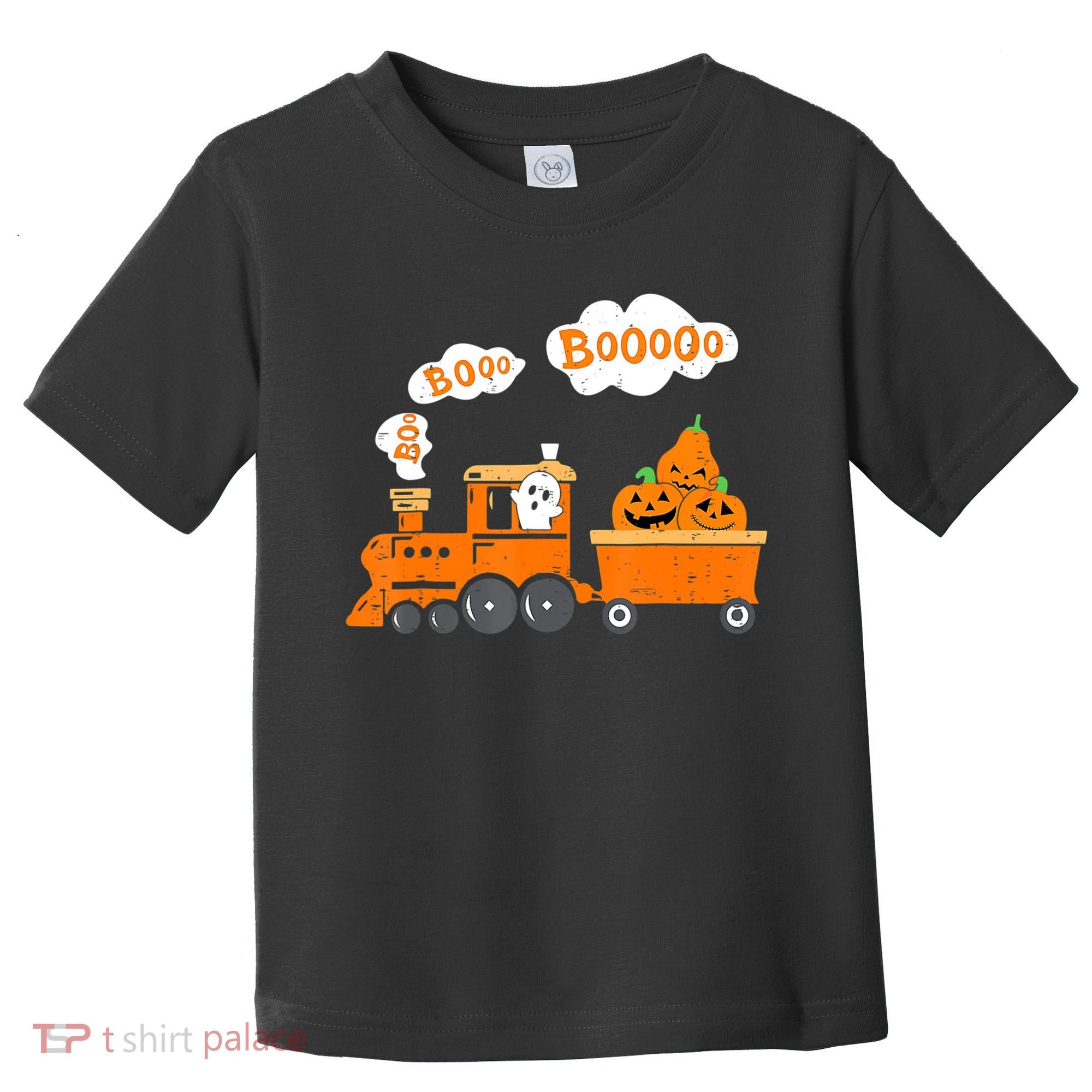 Halloween Train Boo Ghost Pumpkin Toddler Boys Toddler T-Shirt