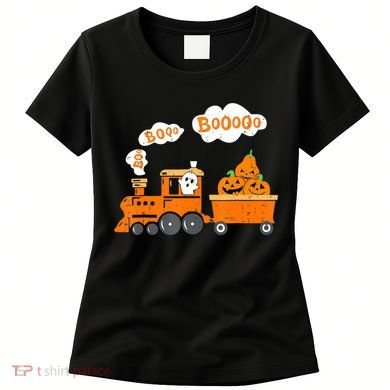 Halloween Train Boo Ghost Pumpkin Toddler Boys Women's T-Shirt