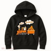 Halloween Train Boo Ghost Pumpkin Toddler Boys Kids Hoodie thumb 0