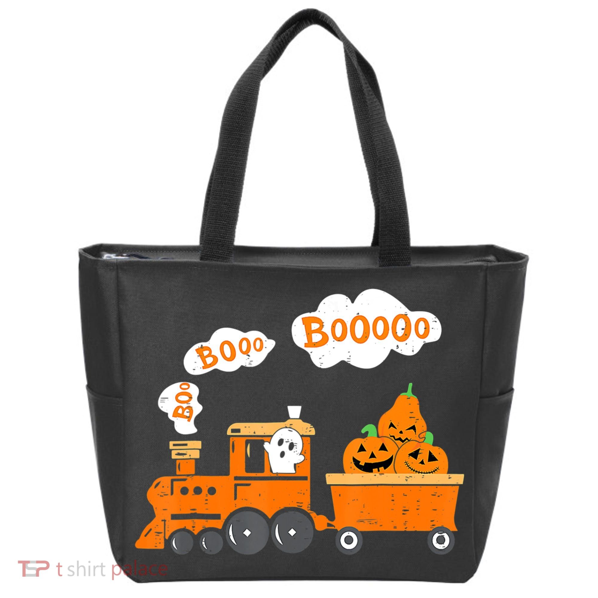 Halloween Train Boo Ghost Pumpkin Toddler Boys Tote Bag