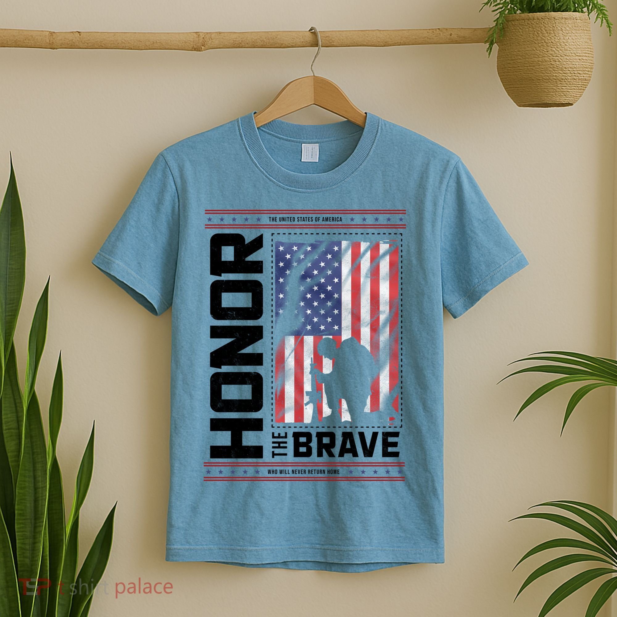Honor The Brave Who Will Never Return Home Usa Memorial Day Patriotic T-Shirt