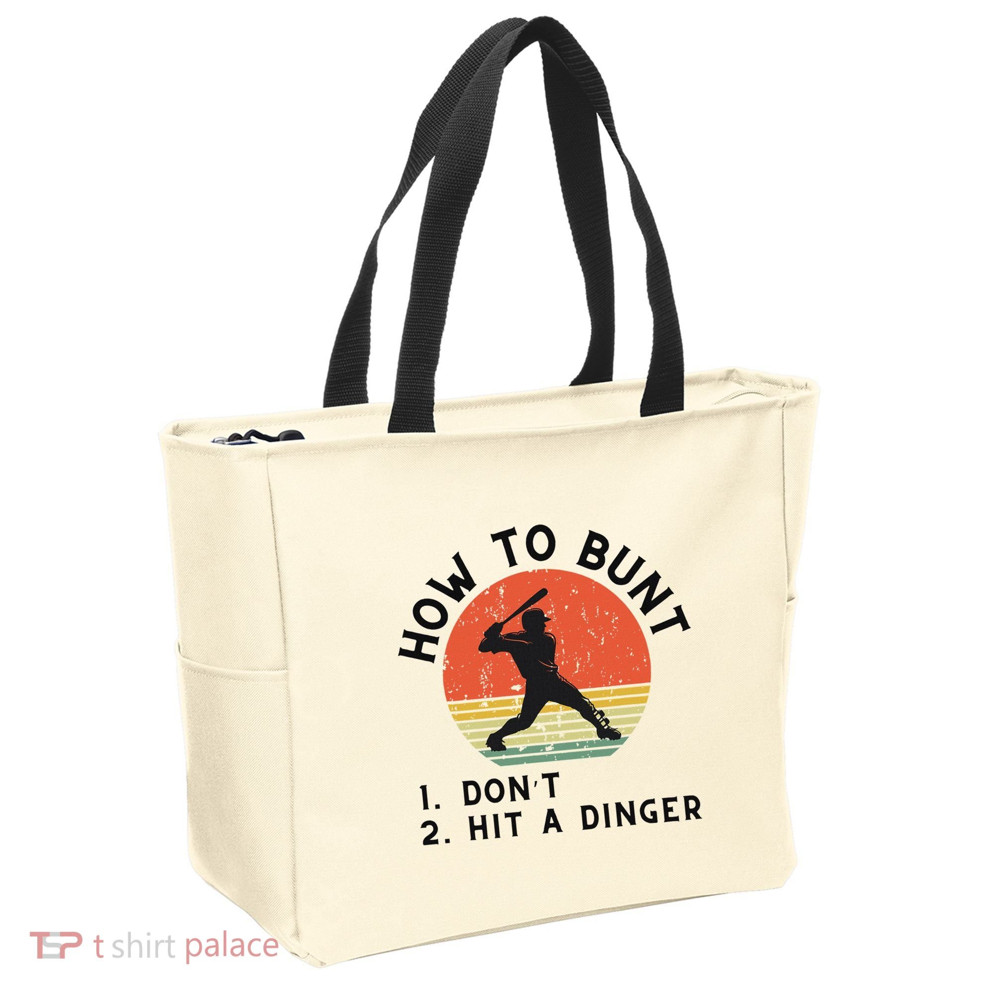 How To Bunt DonT Hit A Dinger Baseball Player Tote Bag