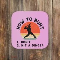 How To Bunt DonT Hit A Dinger Baseball Player Coaster thumb 0