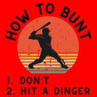 How To Bunt DonT Hit A Dinger Baseball Player Santa Hat thumb 1