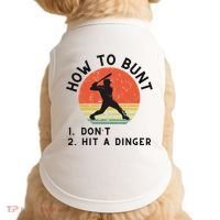 How To Bunt DonT Hit A Dinger Baseball Player Doggie Tank thumb 0