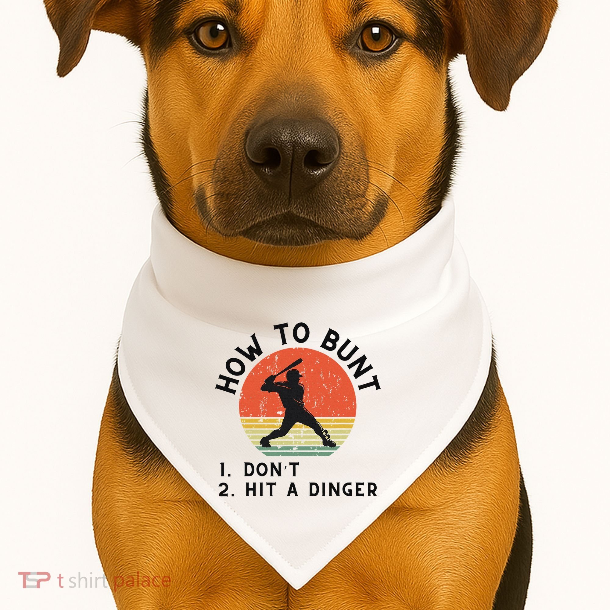 How To Bunt DonT Hit A Dinger Baseball Player USA-Made Doggie Bandana