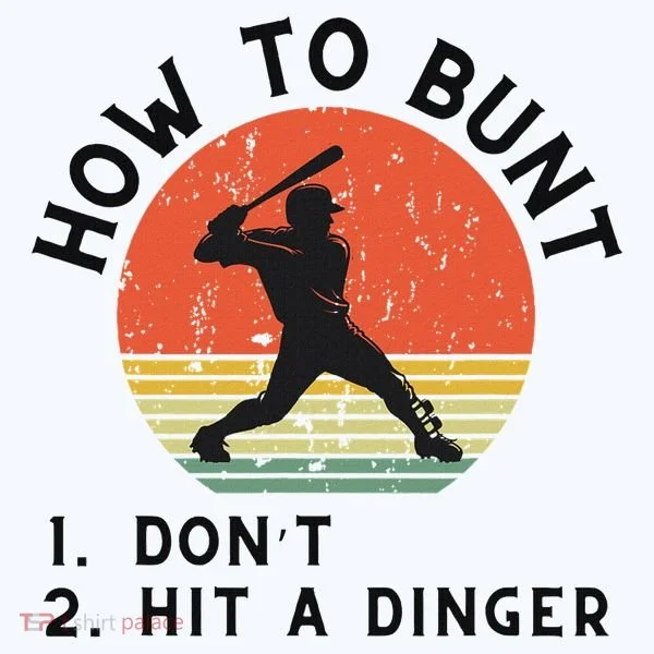 How To Bunt DonT Hit A Dinger Baseball Player Bucket Hat