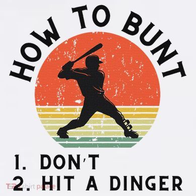 How To Bunt DonT Hit A Dinger Baseball Player Tote Bag