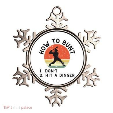 How To Bunt DonT Hit A Dinger Baseball Player Ornament