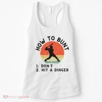 How To Bunt DonT Hit A Dinger Baseball Player Women's Tank Top thumb 0