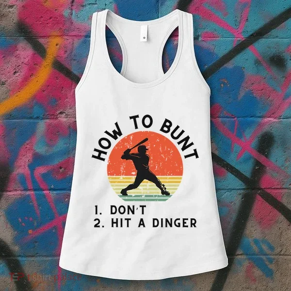 How To Bunt DonT Hit A Dinger Baseball Player Women's Tank Top