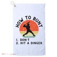 How To Bunt DonT Hit A Dinger Baseball Player Golf Towel thumb 0