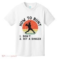 How To Bunt DonT Hit A Dinger Baseball Player Kids T-Shirt thumb 0
