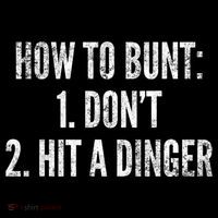 How To Bunt Hit A Dinger Funny Baseball Player Home Run Fun Cute Gift Ornament thumb 1