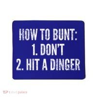 How To Bunt Hit A Dinger Funny Baseball Player Home Run Fun Cute Gift Mousepad thumb 0