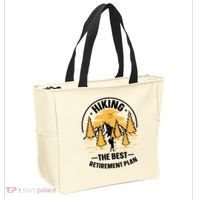 Hiking The Best Retirement Plan Hiker Adventure Outdoor Great Gift Tote Bag thumb 2