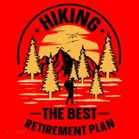 Hiking The Best Retirement Plan Hiker Adventure Outdoor Great Gift Santa Hat thumb 1