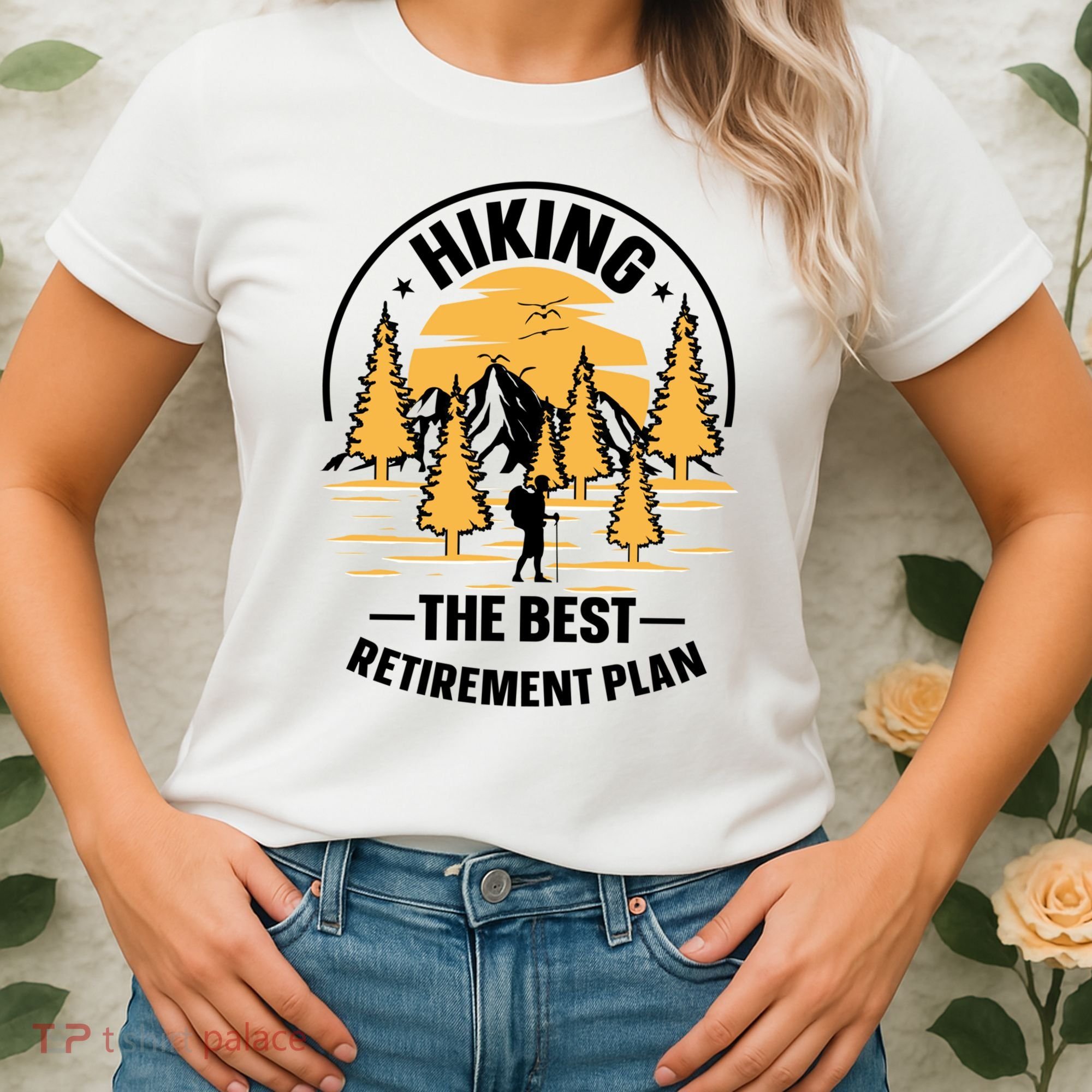 Hiking The Best Retirement Plan Hiker Adventure Outdoor Great Gift Women's T-Shirt