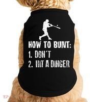How to bunt don't hit a dinger for a Baseball Doggie Tank thumb 0