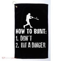 How to bunt don't hit a dinger for a Baseball Golf Towel thumb 0