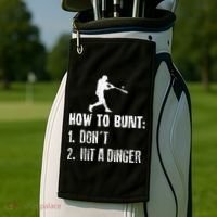 How to bunt don't hit a dinger for a Baseball Golf Towel thumb 2